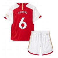 Camisa de time de futebol Arsenal Gabriel Magalhaes #6 Replicas 1º Equipamento Infantil 2023-24 Manga Curta (+ Calças curtas)